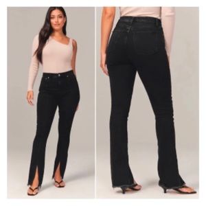Abercrombie & Fitch Black Split Hem Skinny Jeans